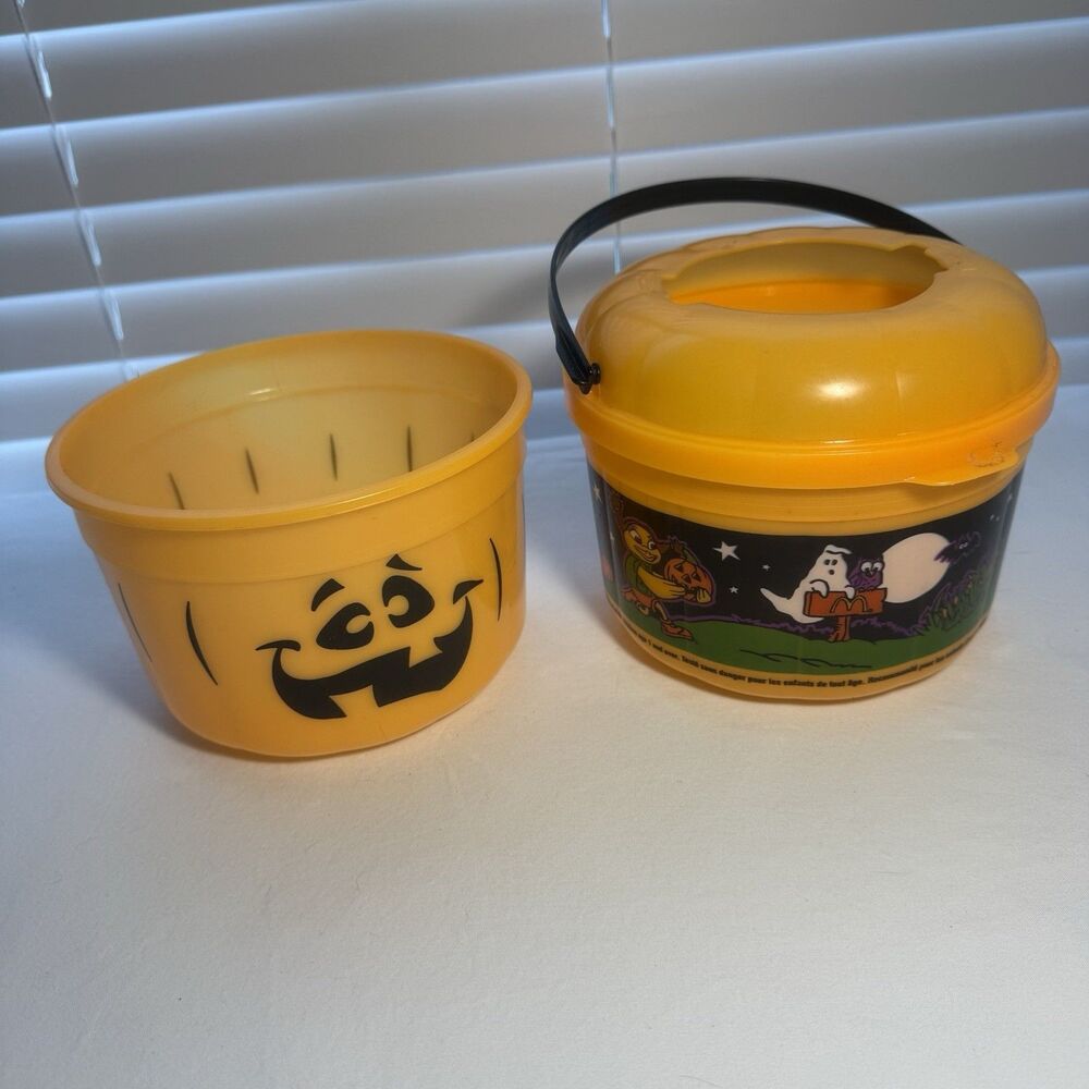 Vintage Lot 1988/1999 McDonalds Halloween Boo Bucket Jack O Lantern Pumpkin Pail